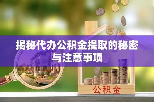 石鼓揭秘代办公积金提取的秘密与注意事项
