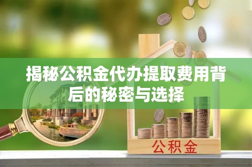 石鼓揭秘公积金代办提取费用背后的秘密与选择